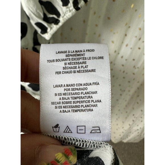 Velvet NWT Eliah Off Shoulder Tiered Tie Belt 100% Cotton Animal Print Dress M - Picture 9 of 9